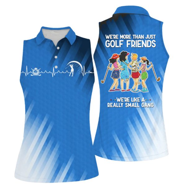 Golf Friends Nice Shot Team Muticolor Sleeveless Women Polo Shirt For Ladies, Golf Shirt